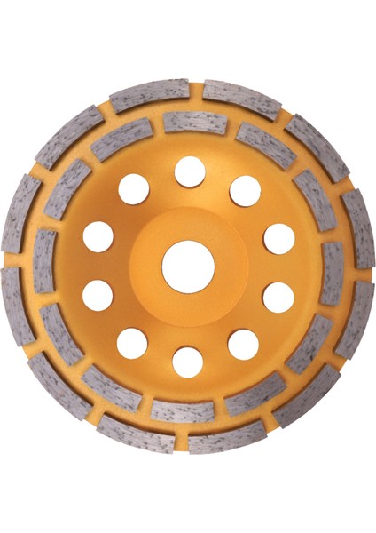150MM 7 Inç Elmas 2 Satır Segment Taşlama Tekerleği Zımpara Zımpara Zımpara Öğütücü Kupası Aşındırıcı Aletler Beton Granit Için 22MM Delik (Yurt Dışından)