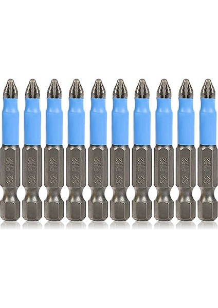 10 Pcs Phillips Kafa Matkap Bit Manyetik Phillips Tornavida Bit Seti Kaymaz Çapraz Kafa 1/4 Inç Hex Shank 2INCH/50MM (Yurt Dışından)