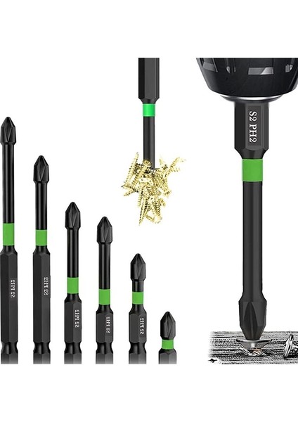 Manyetik Tornavida Bit Seti Ph2 Bitleri S2 Darbe Manyetik Güçlü Manyetik Anti-Kayma Tornavida Bit Seti (Yurt Dışından) fiyatları