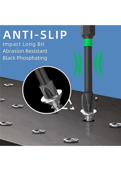 Manyetik Tornavida Bit Seti Ph2 Bitleri S2 Darbe Manyetik Güçlü Manyetik Anti-Kayma Tornavida Bit Seti (Yurt Dışından) indirimleri