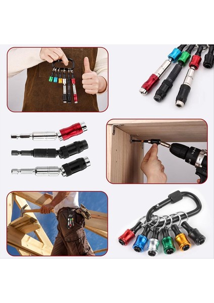 3 Pivoting Bit Uç Tutucu ve 12 Bit Tutucu Anahtarlık 1/4 Inç Pivot Matkap Bit Tutucu Hızlı Bırakma Knuckle Bits Tutucu (Yurt Dışından) fiyatları