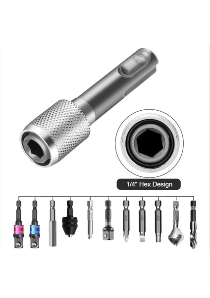 5pcs Sds-Plus Matkap Aygıt Adaptörü Sds Plus Bit Adaptörü 1/4 Inç 6 35MM Altı Soket Çelik Matkap Tutucu Matkap Botu (Yurt Dışından) fiyatları