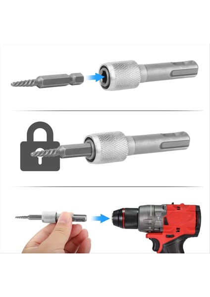 5pcs Sds-Plus Matkap Aygıt Adaptörü Sds Plus Bit Adaptörü 1/4 Inç 6 35MM Altı Soket Çelik Matkap Tutucu Matkap Botu (Yurt Dışından) modelleri