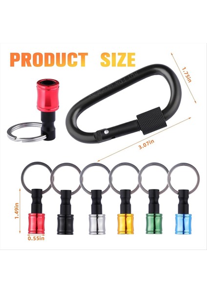 6pcs Taşınabilir Bit Tutucu 105 ° Çok Fonksiyonlu Dik Açılı Matkap 1/4inch Tornavida Bitleri Tutucu Karabin (Yurt Dışından) fiyatları