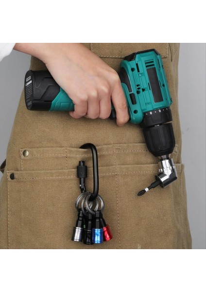 6pcs Taşınabilir Bit Tutucu 105 ° Çok Fonksiyonlu Dik Açılı Matkap 1/4inch Tornavida Bitleri Tutucu Karabin (Yurt Dışından) fırsatları