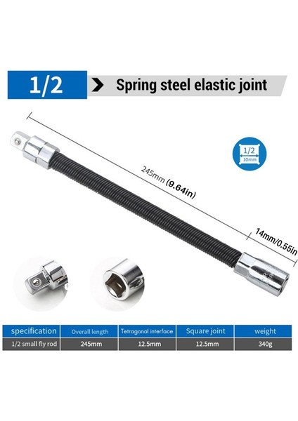 2pcs 1/2&#39 12 5mm Kollu Uzatma Çubuğu Elastik Bağlantı Çubuğu Evrensel Bağlantı Çubuğu Esnek Mil Bulucu Çubuk (Yurt Dışından) fiyatları