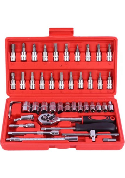 Hızlı Serbest Bırakma Cırcır Tornavida Seti Araba ve Kamyon Manuel Uzantısı Otomatik Onarım Araçları ile 1/4 Inç Soket Kiti (Yurt Dışından)