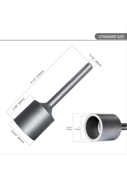 Sds Max T-Post Sürücü Eki 2 Inç Çaplı Kafa Sds-Max Döner ve Yıkım Çekiçleri ile Kullanım Için T-Postlar Için (Yurt Dışından) fırsatları