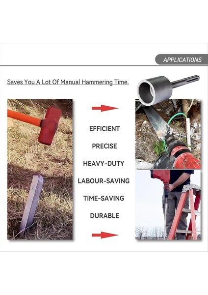 Sds Max T-Post Sürücü Eki 2 Inç Çaplı Kafa Sds-Max Döner ve Yıkım Çekiçleri ile Kullanım Için T-Postlar Için (Yurt Dışından) indirimleri