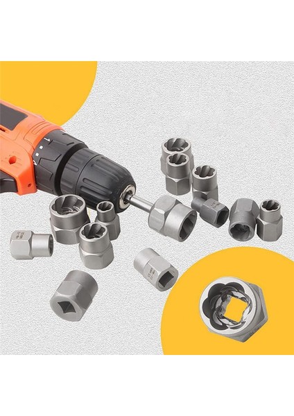14PCS Darbe Cıvatası ve Somun Sökücü Seti Hex Adaptörü Ekstraksiyon Soket Seti ile Soyulmuş Pabucu Somun Sökücü (Yurt Dışından) modelleri