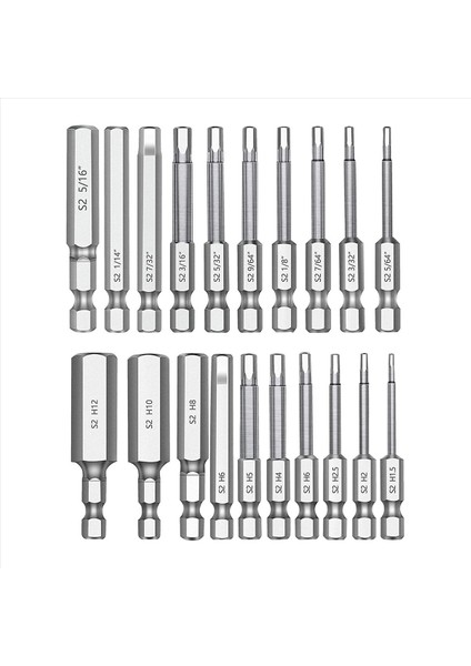 40PC Hex Hex Hex Anahtarı Matkap Bit Seti 2 3 Inç Uzunluğunda 1/4 Inç Çapında Hızlı Serbest Bırakma Shank Manyetik Tornavida Bit Seti (Yurt Dışından) fiyatları