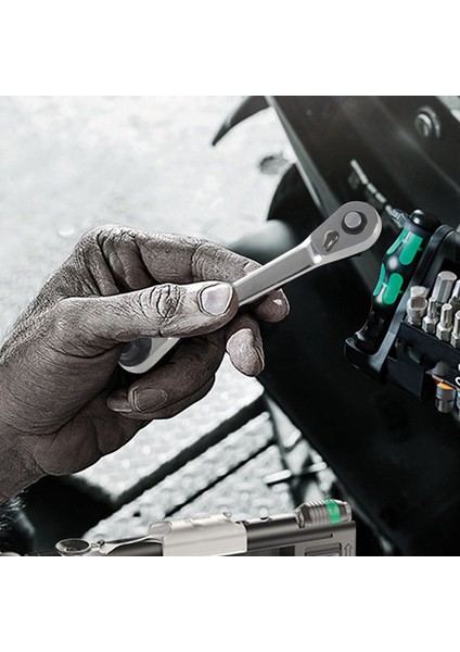 2x Mini Çift Kafa Hızlı Cırcır Kılavuzu Ratchet Anahtarı Bit Hızlı Soket Anahtarı Tornavida Tornavida Aracı (Yurt Dışından) modelleri