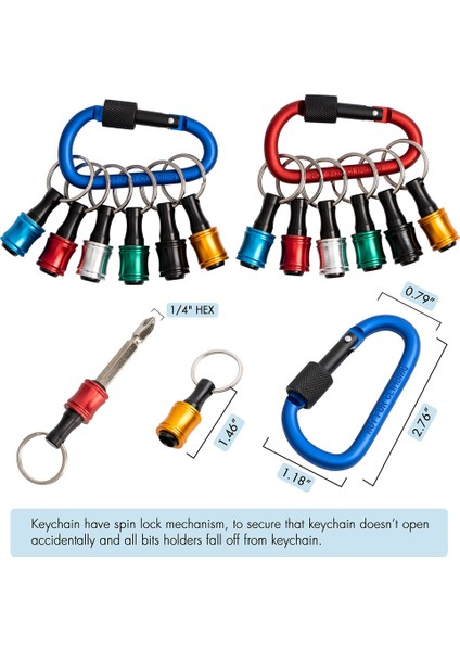 Bit Tutucu Anahtarlık 2 Set 6pcs 1/4 Matkap Bit Tutucu Kolay Sürüm ve Hızlı Değişim Bit Tutucu Tornavida Bit Tutucu (Yurt Dışından) fırsatları