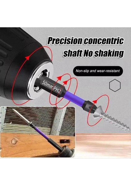 Yüksek Sertlik ve Güçlü Manyetik Bit Anti-Chok Güçlü Manyetik Kaymaz Bit Manyetik Matkap Tornavida Bitleri (12PCS) (Yurt Dışından) modelleri