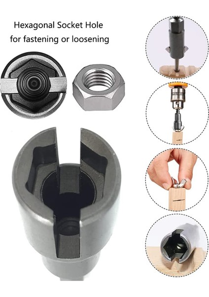 5 Adet Güç Kanadı Somun Sürücüsü 1/4 Inç Hex Shank Yuva Kanadı Fıstıkları ile Seti Panel Için Ayarlanmış (Yurt Dışından) modelleri