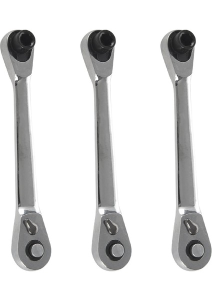 3x Mini Çift Kafa Hızlı Cırcır Kılavuzu Ratchet Anahtarı Bit Hızlı Soket Anahtarı Tornavida Tornavida Aracı (Yurt Dışından)