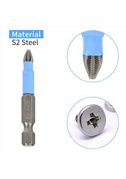 20 Pcs Phillips Kafa Matkap Bit Manyetik Phillips Boyutucu Bit Seti Kaymaz Çapraz Kafa 1/4 Inç Hex Shank 2INCH/50MM (Yurt Dışından) fiyatları