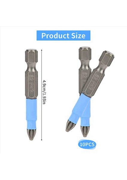 20 Pcs Phillips Kafa Matkap Bit Manyetik Phillips Boyutucu Bit Seti Kaymaz Çapraz Kafa 1/4 Inç Hex Shank 2INCH/50MM (Yurt Dışından) modelleri