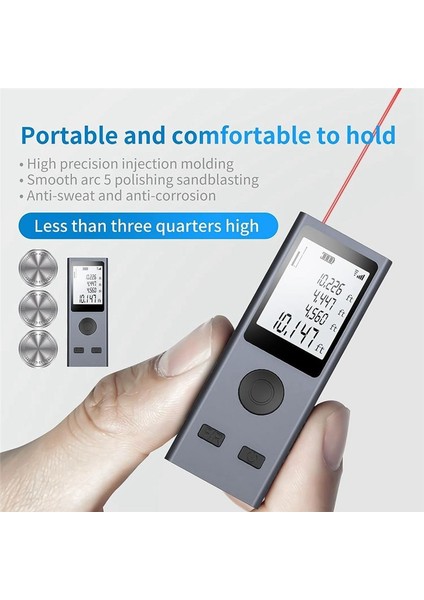 Mini Lazer Mesafe Ölçüm Aracı 131FT/40M ± 2mm Doğruluk M/in/ft Birim Anahtarlama Mesafe/alan/hacim/pisagor (Yurt Dışından) fırsatları