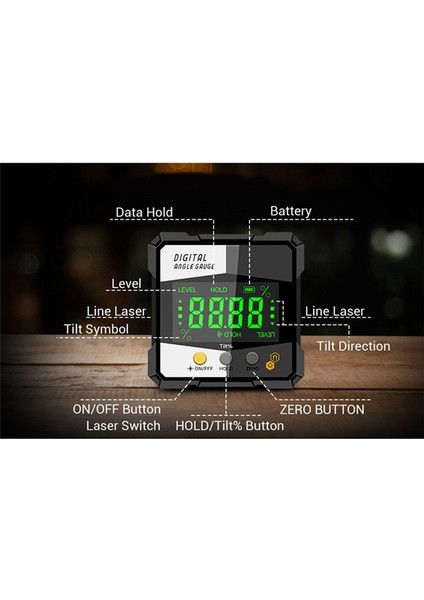 Dijital Açı Bulucu Lazer 4X90 ° Pressıctor Goniyometre Açısı Gösterge Ahşap Işleme Ölçüm Aracı Marangozluk Binası (Yurt Dışından) fiyatları