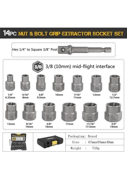 Somun Çıkarıcı Soket Vidalı Somun Extractor Soluk Soket Aracı Otomotiv Malzemeleri (Yurt Dışından) fırsatları