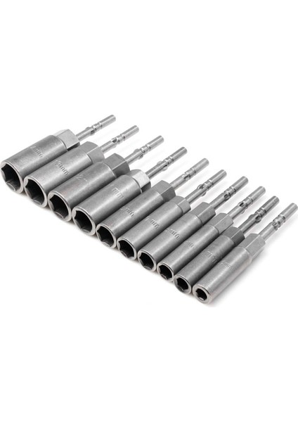10 Adet Elektrikli Tornavida Altıgen Soket Başikli Saplama Hızlı Anahtar Tornavida Soketi Eklemi (Yurt Dışından)