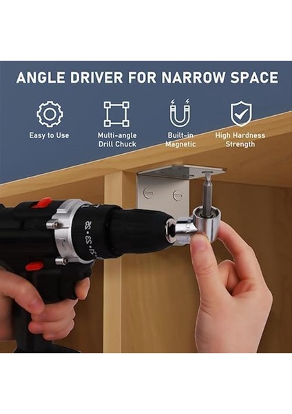 Bit Tutucu Hızlı Bırakma Bit Tutucu 1/4 Matkap Bit Tutucu Anahtarlık ve 105 ° Dik Açılı Matkap Eki (Yurt Dışından) fırsatları