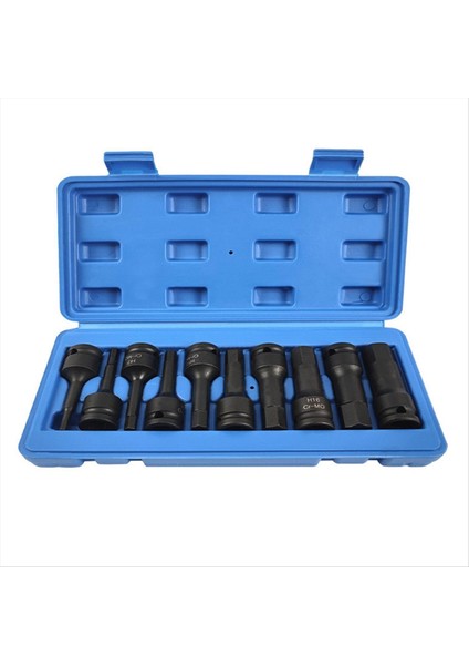 1/2 Inç Sürücü Ana Darbe Altıgen Bit Seti Altıgen Sürücü 1/2 Inç Sürücü Altıgen Bit Soket Seti Standart Metrik Boyutlar 10 Adet (Yurt Dışından)