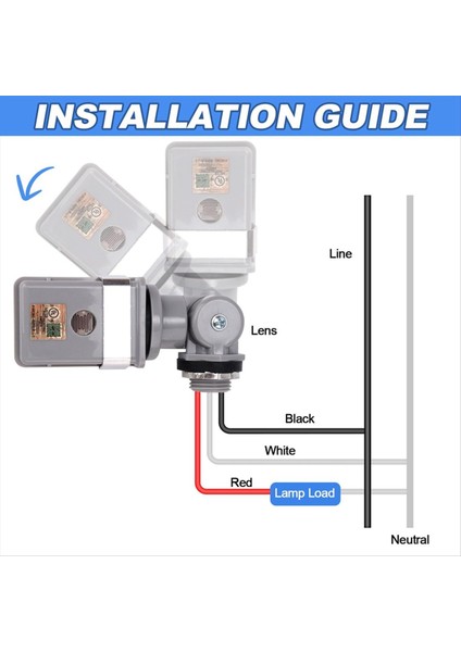 2 Paket Döner Monte Fotokontrol Açık Fotosel Sensörü Köklü Dış Işıklar Için Fotoğraf Hücre Sensörü (Yurt Dışından) modelleri