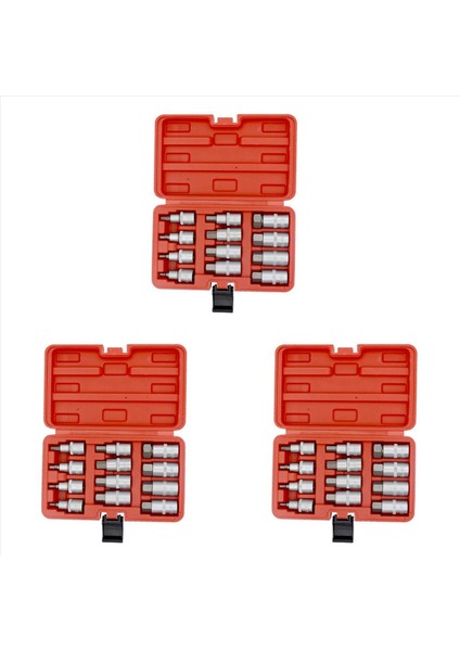36PCS 1/2 Inç Etki Altı Bit Soketi Seti H5 H6 H7 H8 H10 H12 H14 H16 H17 H18 H19 H22 Hex Temel Soketler Set (Yurt Dışından)