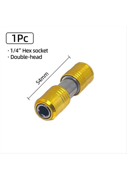 2pcs Taşınabilir Tornavida Biti Tutucu Çift Kafa Uzatma Çubuğu Hızlı Serbest Bırakma 1/4inch Altıgen Vidalı Adaptör Soketi (Yurt Dışından) modelleri