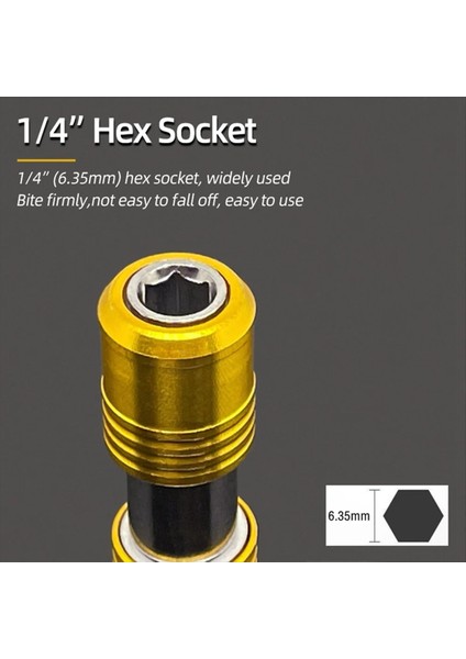 2pcs Taşınabilir Tornavida Biti Tutucu Çift Kafa Uzatma Çubuğu Hızlı Serbest Bırakma 1/4inch Altıgen Vidalı Adaptör Soketi (Yurt Dışından) indirimleri