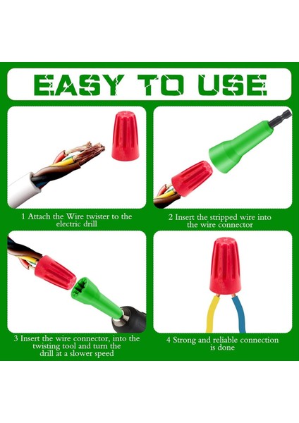 2pcs Tel Bükülme Alet Tel Twister Alet Matkap Tel Bükme Tel Konektör Soketi Tel Bükülme Spinner (Yurt Dışından) modelleri