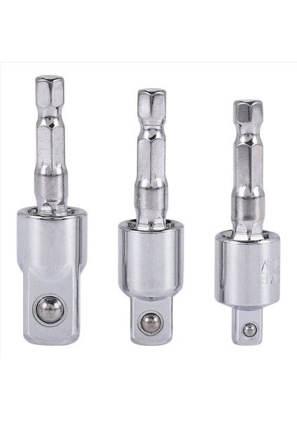 3 Paket Etki Sınıfı Soket Adaptörü 360 Derece Evrensel Döner Soket Seti Soket Matkap Adaptör (Yurt Dışından)