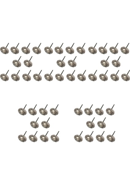 50 Adet Paslanmaz Çelik Tel Fırçalar Disk Fırçası Yuvarlak Fırça Dremel Için 25MM Çapında (Yurt Dışından)