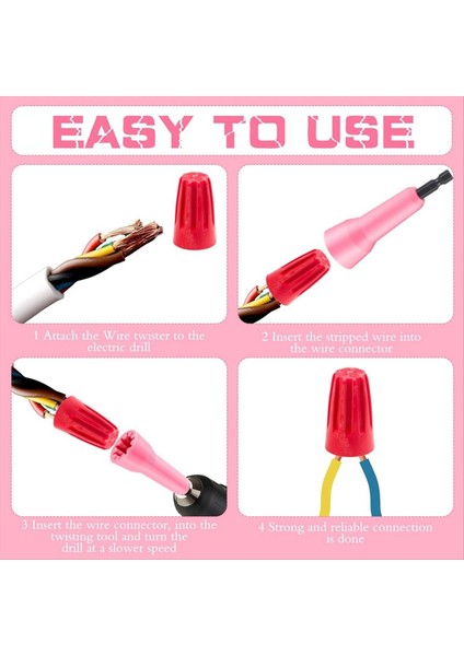 2pc Tel Bükülme Alet Tel Twister Alet Matkap Tel Bükülme Tel Konektör Soketi Tel Bükülme Spinner-Pembe (Yurt Dışından) modelleri