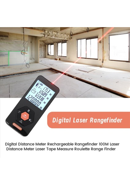 Dijital Mesafe Ölçer Şarj Edilebilir Telesiyej 100M Lazer Uzak Metre Trena Lazer Teyp Tahmis Rulet Range Bulucu (Yurt Dışından) indirimleri