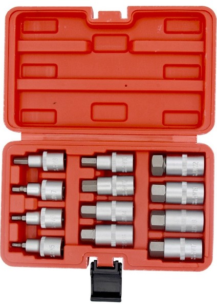 12PCS 1/2 Inç Darbesi Altı Bit Soket Seti H5 H6 H7 H8 H10 H12 H14 H16 H17 H18 H19 H22 Hex Keyi Soketleri Set (Yurt Dışından)
