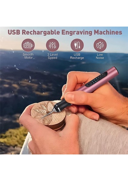 37 Bitli Elektrikli Gravür Kalemi Şarj Edilebilir Kablosuz Gravür Makinesi Ahşap Cam Taş Oyma (Yurt Dışından) fırsatları