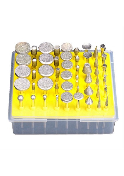 Elmas Öğütme Kafa Seti 3mm Tutamak Öğütme Dosyası Aşındırıcı Döner Alet Taşlama Kafa Elmas Dosyası (Yurt Dışından)