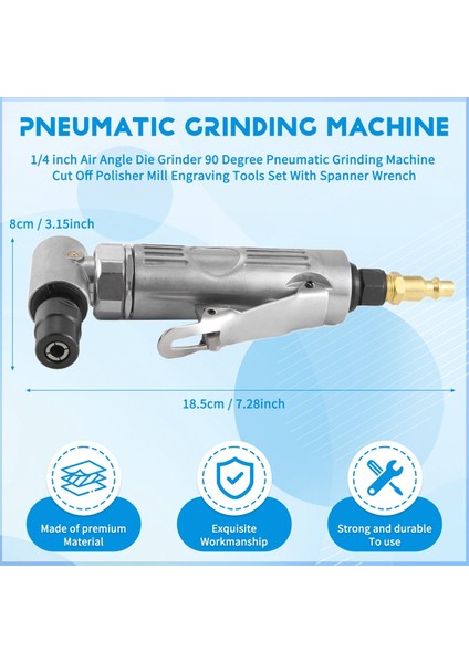 1/4 Inç Hava Açısı Kalıp Öğütücü 90 Derece Pnömatik Öğütme Makinesi Kesilmiş Parlatıcı Fabrikası Gravür Araçları Anahtarla Ayarlanmış (Yurt Dışından) fırsatları