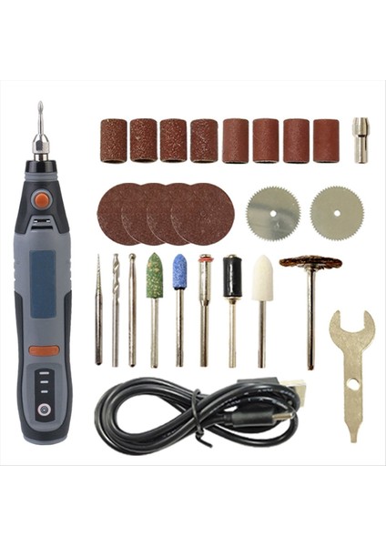 80W Şarj Edilebilir Elektrikli Matkap Kalem Sondaj Makinesi USB Kablosuz Döner Alet Takı Metal Aracı Için Gravür Kalemi (Yurt Dışından)