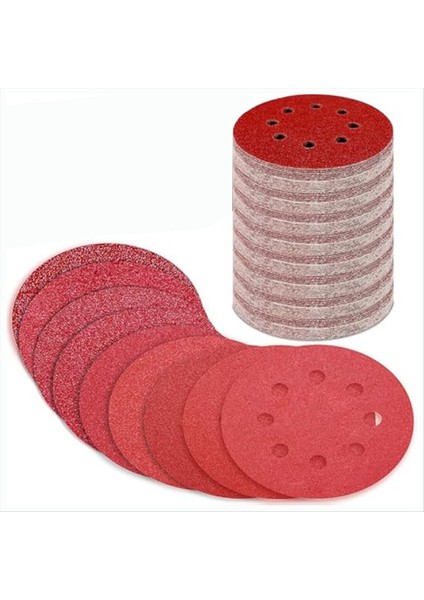 170PCS 5 Inç Zımparalama Diskleri 8 Delikli Kanca ve Döngü 40 60 80 120 180 240 320 400 600 Grit Yuvarlak Zımpara Kağıdı Zımpara (Yurt Dışından)