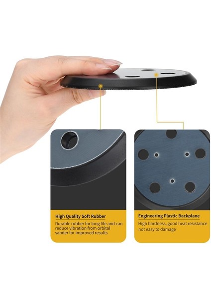 Portercable Track Zımpara Pedleri 2pc 5inch 5 Delikli Yedek Parça Parçaları Portercable 33 333VS Palet Zımpara Kanca (Yurt Dışından) fiyatları