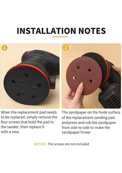 Portercable Track Zımpara Pedleri 2pc 5inch 5 Delikli Yedek Parça Parçaları Portercable 33 333VS Palet Zımpara Kanca (Yurt Dışından) modelleri