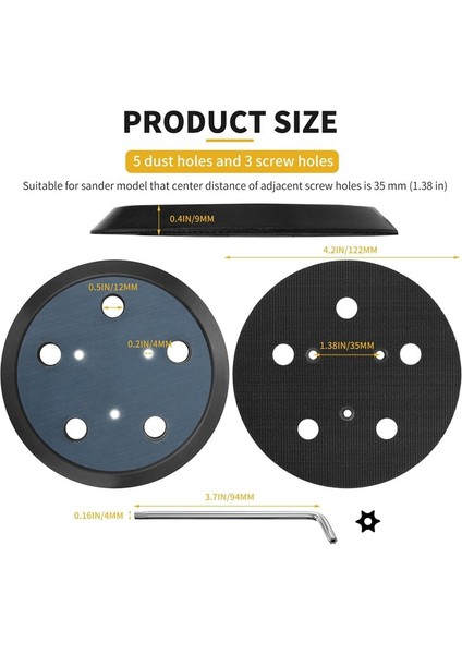 Portercable Track Zımpara Pedleri 2pc 5inch 5 Delikli Yedek Parça Parçaları Portercable 33 333VS Palet Zımpara Kanca (Yurt Dışından) indirimleri