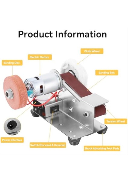 Ab Fiş Mini Kemer Zımpara Gücü Kemer Zımpara Küçük Tezgah Kemeri Zımpara Makinesi 7 Dişli Ayarlanabilir Hız Elektrik Kemer Zımpara (Yurt Dışından) fiyatları