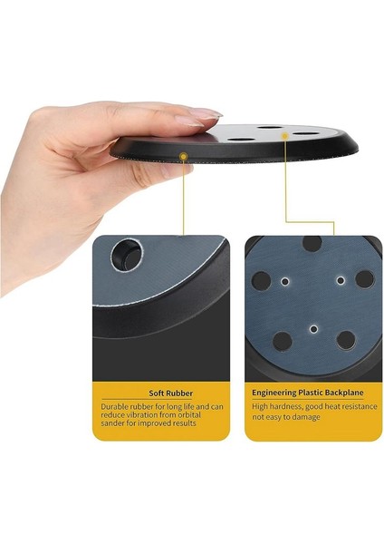 Porter Kablo Track Zımpara Pedleri Için Porter Kablosu Için 5 Inç 5 Delikli Yedek Parça Parçaları 33 333VS Yol Zımpara Kancası (Yurt Dışından) fiyatları