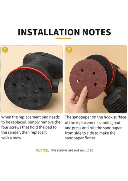 Porter Kablo Track Zımpara Pedleri Için Porter Kablosu Için 5 Inç 5 Delikli Yedek Parça Parçaları 33 333VS Yol Zımpara Kancası (Yurt Dışından) modelleri