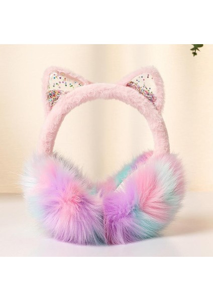 Kadınlar Için Pofuduk Renkli Peluş Kulaklıklar (Yurt Dışından)